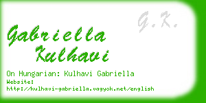 gabriella kulhavi business card